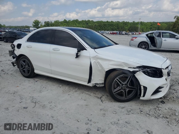 2021 Mercedes-Benz C 300 with VIN W1KWF8EB4MR651866, listed as a Copart auction lot 57775215 with 58,641 mi miles and Non repairable. Bid and sale history available at DreamBid. Image 4.