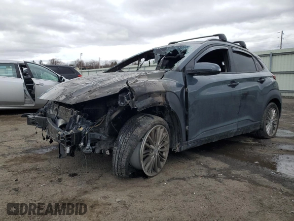 2021 Hyundai Kona SEL Plus with VIN KM8K6CAA0MU700806, listed as a Copart auction lot 49539155 with 0 mi miles and Salvage Title. Bid and sale history available at carsss.com. Image 1.