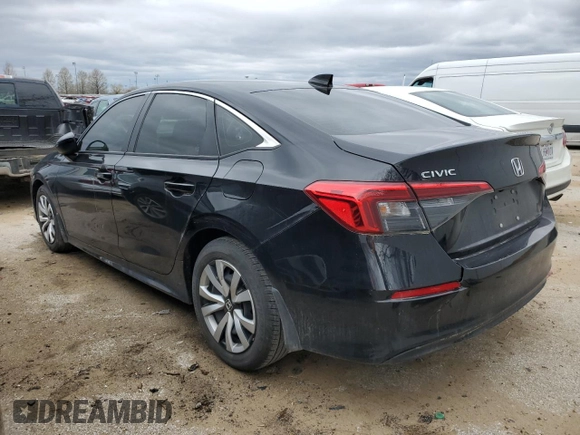 2022 Honda Civic Sedan LX with VIN 2HGFE2F27NH532429, listed as a Copart auction lot 48267654 with 50,912 mi miles and Salvage Title. Bid and sale history available at carsss.com. Image 2.