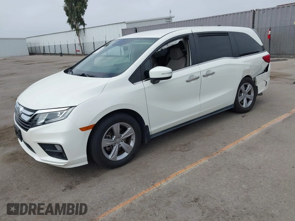2019 Honda Odyssey EX with VIN 5FNRL6H59KB075219, listed as a IAAI auction lot 42435591 with 51,663 mi miles and . Bid and sale history available at DreamBid. Image 17.