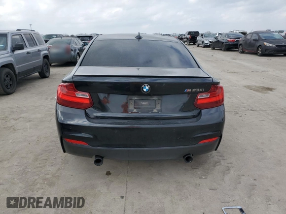 2015 BMW 2 Series M235i with VIN WBA1J7C50FV254060, listed as a Copart auction lot 43622085 with 61,397 mi miles and Salvage Title. Bid and sale history available at carsss.com. Image 6.