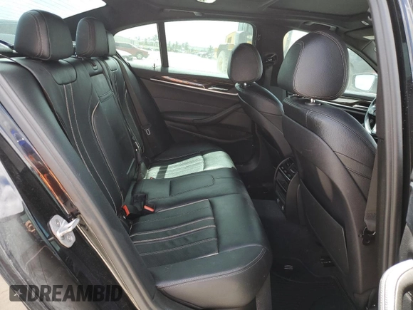 2018 BMW 5 Series 530i with VIN WBAJA5C54JG899845, listed as a Copart auction lot 48994145 with 57,379 mi miles and Salvage Title. Bid and sale history available at DreamBid. Image 10.
