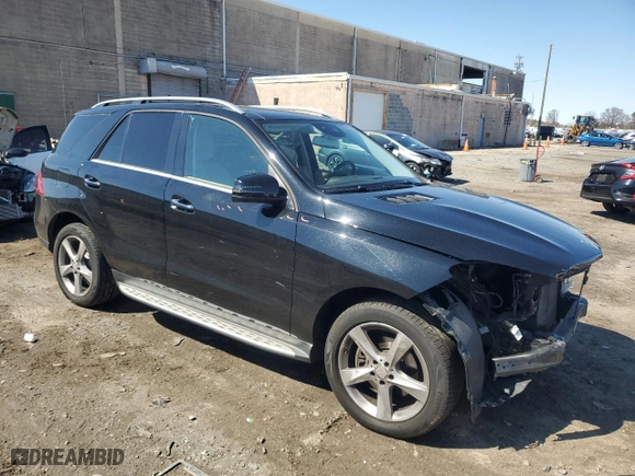 2017 Mercedes-Benz GLE with VIN 4JGDA5HB2HA877236, listed as a Copart auction lot 50364555 with 54,508 mi miles and Salvage Title. Bid and sale history available at carsss.com. Image 4.