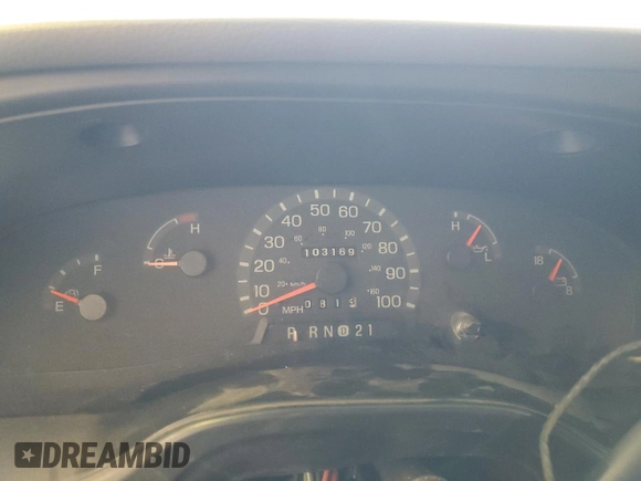 2001 Ford Econoline Cargo with VIN 1FTRE14291HA69623, listed as a Copart auction lot 50031845 with 103,169 mi miles and Salvage Title. Bid and sale history available at carsss.com. Image 9.