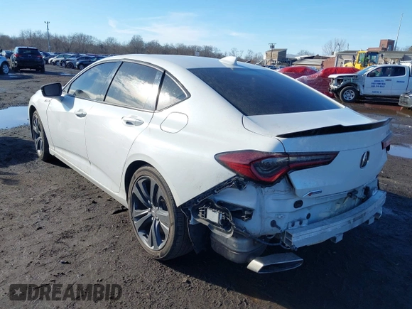 2021 Acura TLX w/A-Spec Package with VIN 19UUB5F59MA013665, listed as a IAAI auction lot 41569907 with 48,429 mi miles. Bid and sale history available at carsss.com. Image 19.