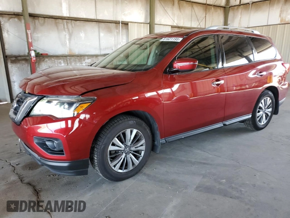 2020 Nissan Pathfinder SV with VIN 5N1DR2BN4LC595722, listed as a Copart auction lot 61621195 with 104,110 mi miles and Salvage title. Bid and sale history available at DreamBid. Image 1.