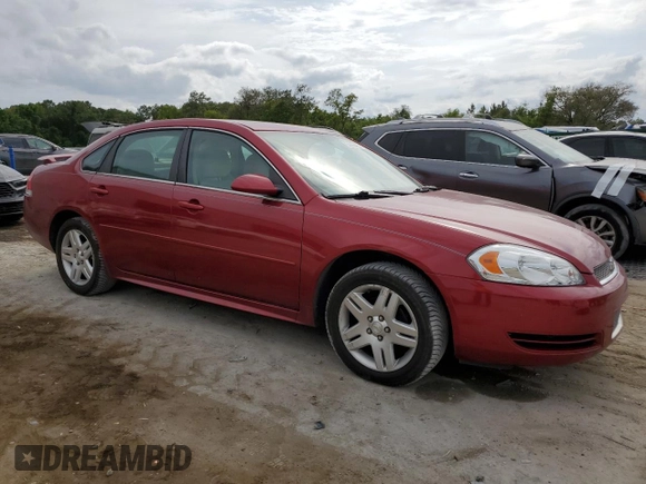2012 Chevrolet Impala LT Retail with VIN 2G1WB5E35C1274574, listed as a Copart auction lot 54489495 with 167,911 mi miles and Salvage Title. Bid and sale history available at DreamBid. Image 4.