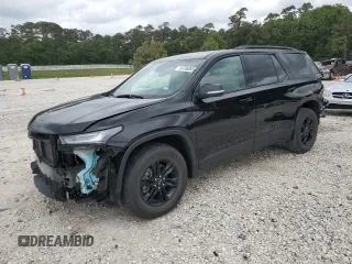2023 Chevrolet Traverse LS z VIN 1GNERFKW9PJ287043, wystawiony jako Copart lot #54766065 z przebiegiem 22 802 mil mil oraz Szkoda całkowita • Salvage title. Historia ofert i sprzedaży dostępna na DreamBid. Obrazek 1.