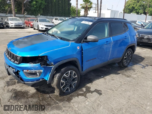 2021 Jeep Compass Trailhawk z VIN 3C4NJDDB9MT556516, wystawiony jako Copart lot #60338575 z przebiegiem 86 978 mil mil oraz Czysty tytuł • Clean title. Historia ofert i sprzedaży dostępna na DreamBid. Obrazek 1.
