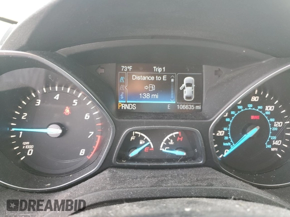 2016 Ford Escape SE with VIN 1FMCU0G74GUB15851, listed as a Copart auction lot 45950955 with 106,635 mi miles and Salvage Title. Bid and sale history available at carsss.com. Image 9.