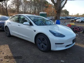2022 Tesla Model 3 Long Range with VIN 5YJ3E1EB1NF109459, listed as a IAAI auction lot 41683960 with 20,997 mi miles. Bid and sale history available at carsss.com. Image 1.