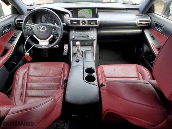 2015 Lexus IS 250 with VIN JTHBF1D28F5077847, listed as a Copart auction lot 45651795 with 107,812 mi miles and Salvage Title. Bid and sale history available at carsss.com. Image 8.