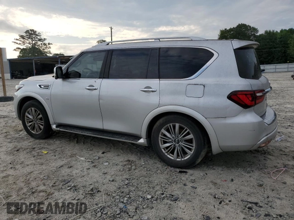 2018 Infiniti QX80 with VIN JN8AZ2NE6J9191550, listed as a Copart auction lot 62253904 with 75,841 mi miles and Salvage Title. Bid and sale history available at carsss.com. Image 2.