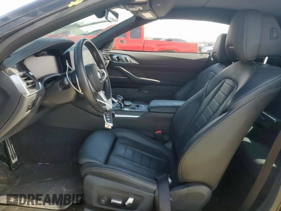 2023 BMW 4 Series M440i with VIN WBA53AT06PCM44083, listed as a Copart auction lot 58314465 with Not provided miles and Salvage title. Bid and sale history available at DreamBid. Image 7.