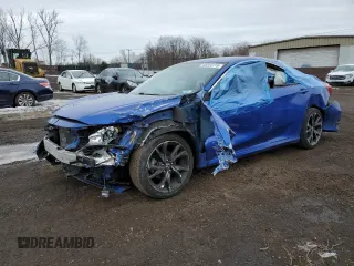 2019 Honda Civic Sedan Sport with VIN 2HGFC2F82KH536524, listed as a Copart auction lot 45204115 with 74,808 mi miles and Salvage Title. Bid and sale history available at carsss.com. Image 1.