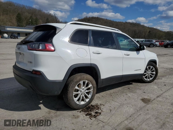 2020 Jeep Cherokee Latitude with VIN 1C4PJLCB4LD653051, listed as a Copart auction lot 53192795 with 114,449 mi miles and Salvage Title. Bid and sale history available at DreamBid. Image 3.