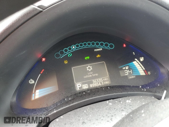 2017 Nissan LEAF SL with VIN 1N4BZ0CP3HC306908, listed as a Copart auction lot 47256243 with 36,335 mi miles. Bid and sale history available at carsss.com. Image 9.