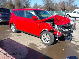 2023 Kia Soul LX with VIN KNDJ23AU7P7217001, listed as a IAAI auction lot 41565374 with 22,178 mi miles. Bid and sale history available at carsss.com. Image 1.