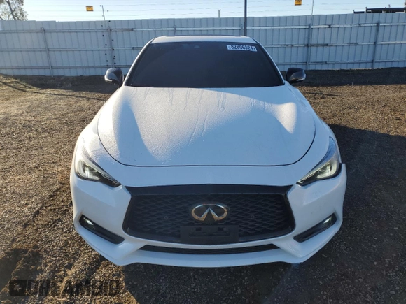 2021 Infiniti Q60 Red Sport 400 with VIN JN1FV7LK3MM530255, listed as a Copart auction lot 82806824 with 27,540 mi miles and Salvage title. Bid and sale history available at DreamBid. Image 5.