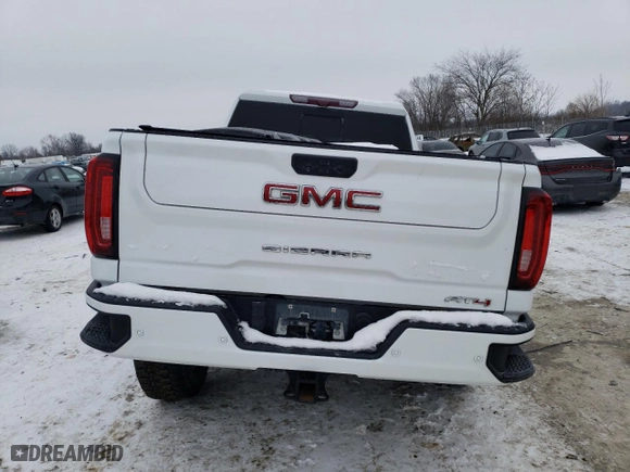 2021 GMC Sierra 2500HD AT4 with VIN 1GT49PEY4MF112141, listed as a Copart auction lot 88981925 with 95,803 mi miles and Salvage Title. Bid and sale history available at carsss.com. Image 6.