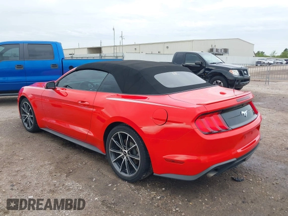 2018 Ford Mustang EcoBoost Premium with VIN 1FATP8UH3J5124720, listed as a IAAI auction lot 41897301 with 83,392 mi miles and . Bid and sale history available at carsss.com. Image 3.