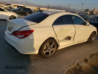 2018 Mercedes-Benz CLA 250 with VIN WDDSJ4EB3JN550780, listed as a Copart auction lot 82153373 with 60,286 mi miles and . Bid and sale history available at DreamBid. Image 3.