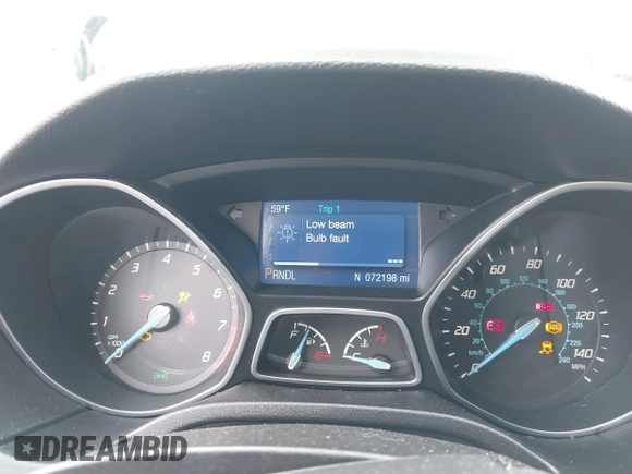2014 Ford Focus SE with VIN 1FADP3K26EL178617, listed as a IAAI auction lot 41494087 with 72,198 mi miles. Bid and sale history available at carsss.com. Image 7.