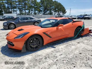 2019 Chevrolet Corvette Z51 1LT with VIN 1G1YH2D79K5115418, listed as a Copart auction lot 55996435 with Not provided miles and Salvage title. Bid and sale history available at DreamBid. Image 1.