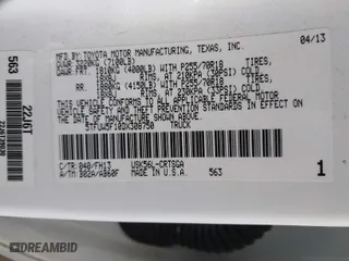 2013 Toyota Tundra 4WD Truck with VIN 5TFUW5F10DX308750, listed as a IAAI auction lot 41768677 with 84,026 mi miles. Bid and sale history available at carsss.com. Image 9.