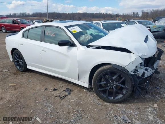 2023 Dodge Charger GT with VIN 2C3CDXHG2PH678593, listed as a IAAI auction lot 41686466 with 152,000 mi miles. Bid and sale history available at carsss.com. Image 1.