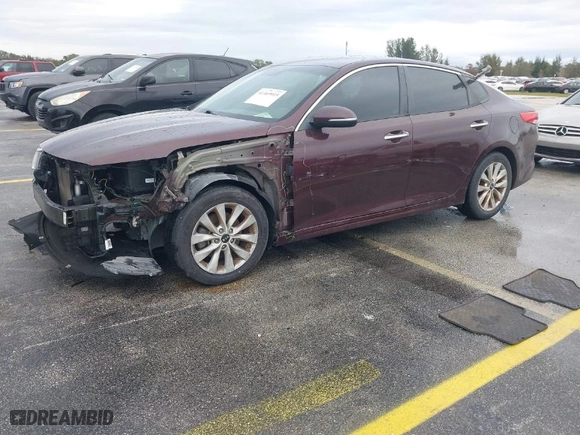 2017 Kia Optima LX with VIN 5XXGT4L32HG133274, listed as a IAAI auction lot 41369915 with 147,877 mi miles. Bid and sale history available at carsss.com. Image 2.