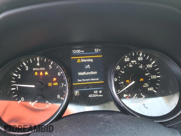 2020 Nissan Rogue SL z VIN 5N1AT2MT0LC701390, wystawiony jako Copart lot #54193585 z przebiegiem 40 264 mil mil oraz Nie do naprawy • Non repairable. Historia ofert i sprzedaży dostępna na DreamBid. Obrazek 9.