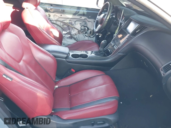 2022 Infiniti Q60 Red Sport 400 with VIN JN1FV7LL0NM680575, listed as a IAAI auction lot 41436276 with 26,862 mi miles and . Bid and sale history available at DreamBid. Image 5.