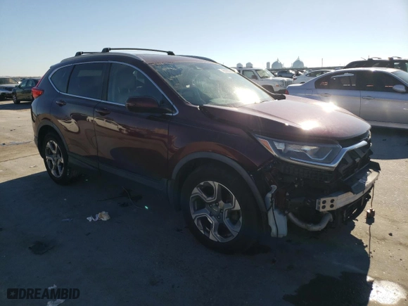 2018 Honda CR-V EX-L with VIN 7FARW1H85JE038370, listed as a Copart auction lot 46928595 with 67,276 mi miles and Salvage Title. Bid and sale history available at carsss.com. Image 4.