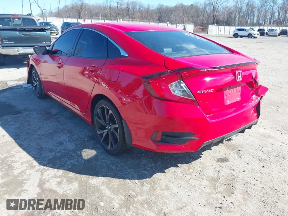 2020 Honda Civic Sedan Sport with VIN 2HGFC2F89LH550311, listed as a IAAI auction lot 41641862 with 100,175 mi miles. Bid and sale history available at carsss.com. Image 3.