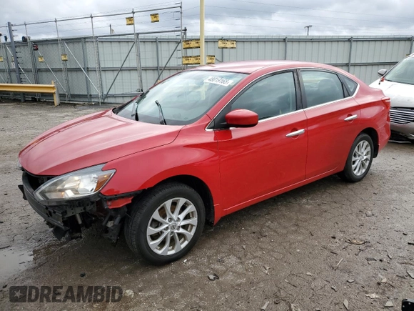 2018 Nissan Sentra SV with VIN 3N1AB7AP4JY286934, listed as a Copart auction lot 48019165 with 82,267 mi miles and Salvage Title. Bid and sale history available at carsss.com. Image 1.