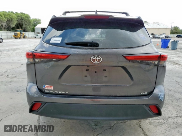 2023 Toyota Highlander L with VIN 5TDKDRAHXPS013500, listed as a Copart auction lot 60070025 with 40,788 mi miles and Salvage title. Bid and sale history available at DreamBid. Image 6.