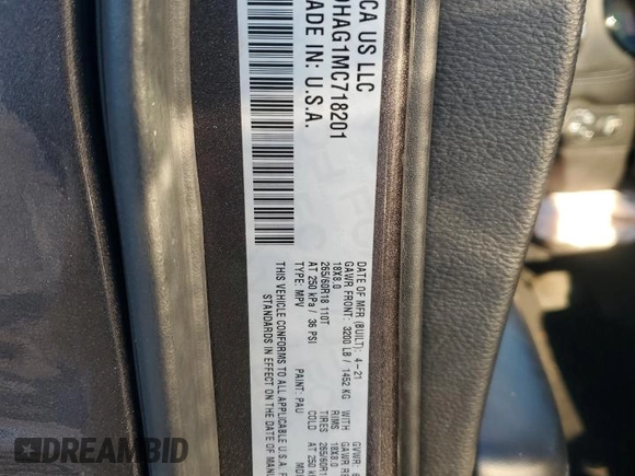 2021 Dodge Durango SXT Plus z VIN 1C4RDHAG1MC718201, wystawiony jako Copart lot #88168645 z przebiegiem 86 636 mil mil oraz Szkoda całkowita • Salvage title. Historia ofert i sprzedaży dostępna na DreamBid. Obrazek 15.