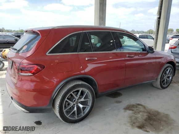 2020 Mercedes-Benz GLC with VIN W1N0G8DB4LF813289, listed as a Copart auction lot 53492595 with 46,538 mi miles and Salvage Title. Bid and sale history available at carsss.com. Image 3.
