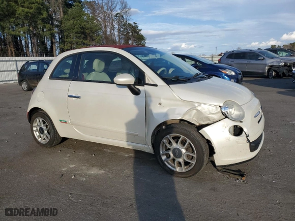 2012 FIAT 500 Pop with VIN 3C3CFFDR1CT119436, listed as a Copart auction lot 47816355 with 167038 miles and Salvage Title. Bid and sale history available at carsss.com. Image 4.