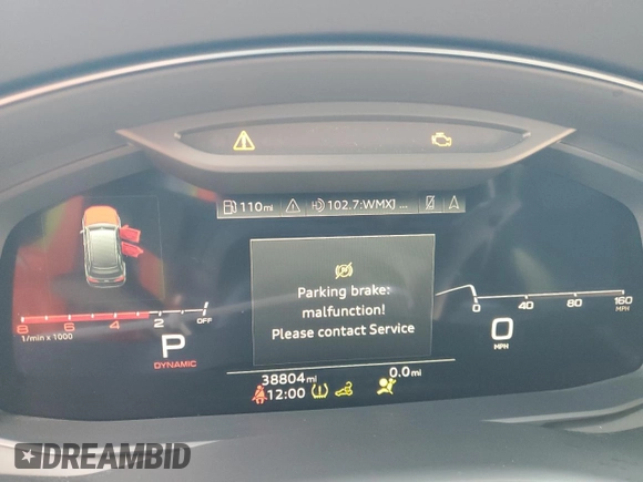 2021 Audi SQ7 Prestige with VIN WA1VWBF73MD024564, listed as a Copart auction lot 51983315 with 38,804 mi miles and Non Repairable. Bid and sale history available at DreamBid. Image 9.