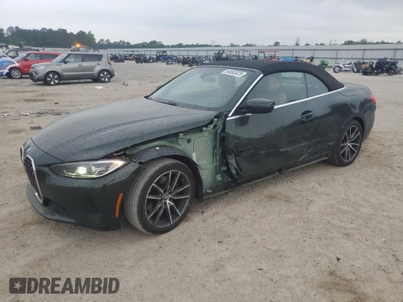 2023 BMW 4 Series 430i with VIN WBA23AT0XPCM11087, listed as a Copart auction lot 54893025 with 35,703 mi miles and Clean title. Bid and sale history available at DreamBid. Image 1.