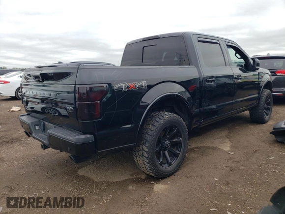 2018 Ford F-150 XL with VIN 1FTEW1E50JFE41365, listed as a Copart auction lot 55334975 with 25,270 mi miles and Salvage title. Bid and sale history available at DreamBid. Image 3.