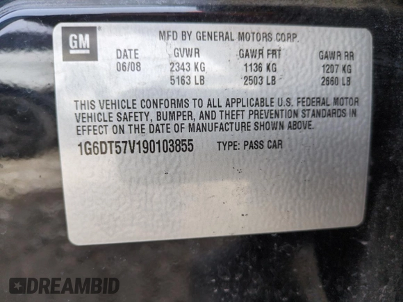 2009 Cadillac CTS AWD z VIN 1G6DT57V190103855, wystawiony jako Copart lot #50202255 z przebiegiem 249 540 mil mil oraz Szkoda całkowita • Salvage title. Historia ofert i sprzedaży dostępna na DreamBid. Obrazek 12.