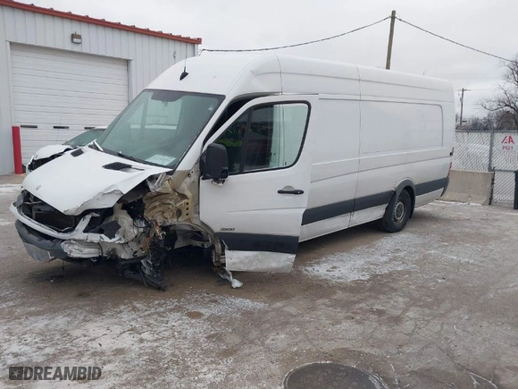 2011 Mercedes-Benz Sprinter Cargo Vans with VIN WD3PE8CC3B5557277, listed as a IAAI auction lot 41254899 with 82,362 mi miles. Bid and sale history available at carsss.com. Image 2.