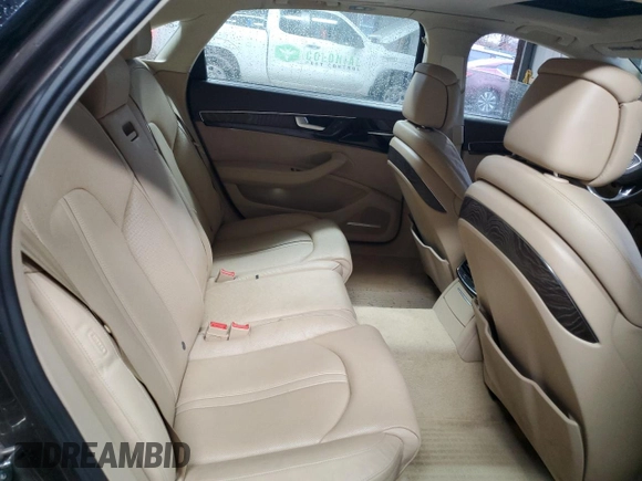 2015 Audi A8 L 4.0T with VIN WAU32AFD0FN032818, listed as a Copart auction lot 43286465 with 125,798 mi miles and Salvage Title. Bid and sale history available at carsss.com. Image 10.