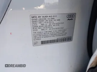 2012 Audi Q7 Premium Plus with VIN WA1LGAFE6CD008306, listed as a IAAI auction lot 42510525 with 131,992 mi miles and . Bid and sale history available at DreamBid. Image 9.