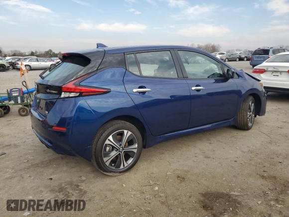 2022 Nissan LEAF SV Plus with VIN 1N4BZ1CV8NC564082, listed as a Copart auction lot 49554945 with 15,394 mi miles and Salvage title. Bid and sale history available at DreamBid. Image 3.