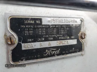 1955 Ford Thunderbird with VIN P5FH131649, listed as a Copart auction lot 78360154 with 35,746 mi miles and Salvage Title. Bid and sale history available at DreamBid. Image 12.