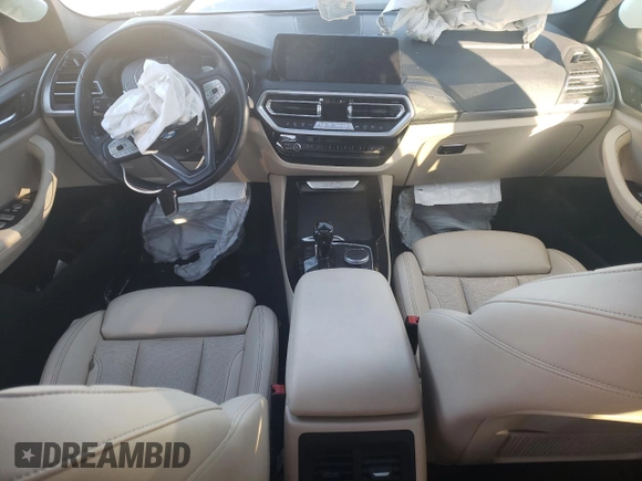 2022 BMW X3 sDrive30i with VIN WBX47DP02NN155639, listed as a Copart auction lot 84399294 with Not Provided miles and Salvage Title. Bid and sale history available at DreamBid. Image 8.